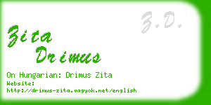 zita drimus business card